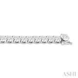 5 Ctw Round Cut Diamond Lovebright Tennis Bracelet in 14K White Gold