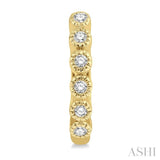 1/10 Ctw Round Cut Diamond Huggie Petite Earrings in 14K Yellow Gold