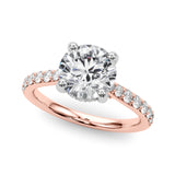 2ct Round Hidden Halo Lab-Grown Diamond Engagement Ring