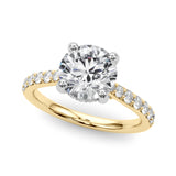 2ct Round Hidden Halo Lab-Grown Diamond Engagement Ring