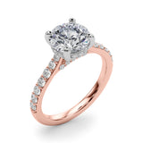 2ct Round Hidden Halo Lab-Grown Diamond Engagement Ring