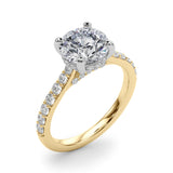 2ct Round Hidden Halo Lab-Grown Diamond Engagement Ring