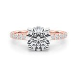 2ct Round Hidden Halo Lab-Grown Diamond Engagement Ring