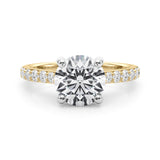 2ct Round Hidden Halo Lab-Grown Diamond Engagement Ring