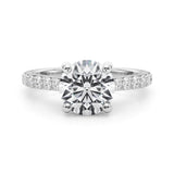 2ct Round Hidden Halo Lab-Grown Diamond Engagement Ring