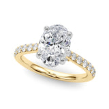 2ct Oval Hidden Halo Lab-Grown Diamond Engagement Ring