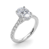 2ct Oval Hidden Halo Lab-Grown Diamond Engagement Ring