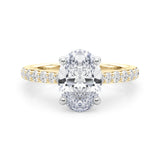 2ct Oval Hidden Halo Lab-Grown Diamond Engagement Ring