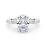 2ct Oval Hidden Halo Lab-Grown Diamond Engagement Ring