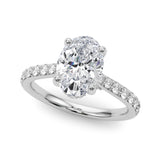 2ct Oval Hidden Halo Lab-Grown Diamond Engagement Ring