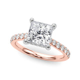 2ct Princess Hidden Halo Lab-Grown Diamond Engagement Ring