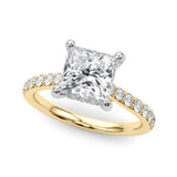 2ct Princess Hidden Halo Lab-Grown Diamond Engagement Ring