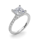 2ct Princess Hidden Halo Lab-Grown Diamond Engagement Ring