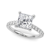 2ct Princess Hidden Halo Lab-Grown Diamond Engagement Ring