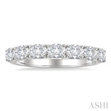 1 Ctw East-West Oval Cut Diamond Fashion Band in 14K White Gold