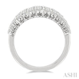 1 5/8 Ctw Baguette and Round Cut Diamond Fashion Band in 14K White Gold