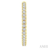 1 1/2 Ctw French Pave Set Round Cut Diamond Fashion Half Hoop Earring in 14K Yellow Gold