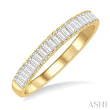 1/3 Ctw Stackable Baguette Diamond Fashion Band in 14K Yellow Gold