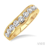 1 Ctw Round Cut Diamond Matching Wedding Band in 14K Yellow Gold