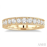 1 Ctw Round Cut Diamond Wedding Band in 14K Yellow Gold