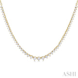 1 3/4 Ctw Halfway Graduated Round Cut Diamond Riviera Necklace in 14K Yellow Gold