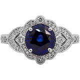 Gems of Distinction Collection's 14k White Gold 2.02ct Sapphire & .27ctw Diamond Ring