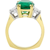 Gems of Distinction Collection's Platinum & 18k Yellow Gold 3.92ct Emerald & .60ctw Diamond Ring