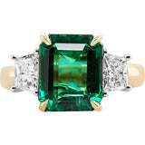 Gems of Distinction Collection's Platinum & 18k Yellow Gold 4.71ct Emerald & .87ctw Diamond Ring