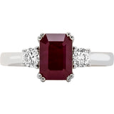 Gems of Distinction Collection's 14k White Gold 1.97ct Ruby & .29ctw Diamond Ring