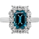 Gems of Distinction Collection's 14k White Gold 1.73ct Indicolite & .76ctw Diamond Ring