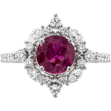 Gems of Distinction Collection's 14k White Gold 2.12ct Ruby & .82ctw Diamond Ring
