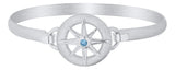 Genuine Sterling Silver Evening Tide Collection Star Convertible Bracelet with Swiss Blue Topaz