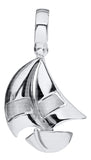 Genuine Sterling Silver Evening Tide Collection Sailboat Pendant Necklace