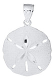 Genuine Sterling Silver Evening-Tide Collection Large Sand Dollar Pendant Necklace