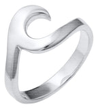 Genuine Sterling Silver Evening Tide Collection Wave Ring