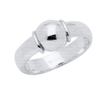 Genuine Sterling Silver Cape Cod Ring with Sterling Silver Bead