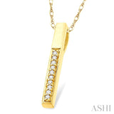 Vertical Bar Diamond Pendant