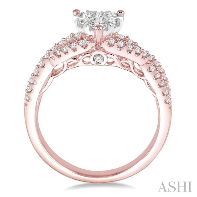 Heart Shape Lovebright Diamond Engagement Ring