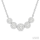 5 Stone Lovebright Essential Diamond Smile Necklace