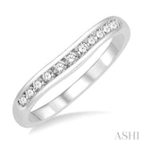 Curved Diamond Wedding Band