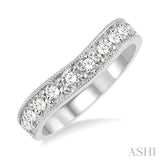 Curved Diamond Wedding Band