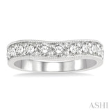 Curved Diamond Wedding Band