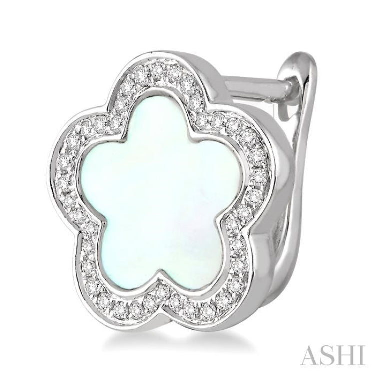 Flower Gemstone & Diamond Earrings
