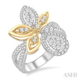 Flower Lovebright Diamond Fashion Ring