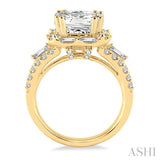 1 1/3 Ctw Diamond Semi-mount Engagement Ring in 14K Yellow Gold