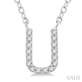 'U' Initial Diamond Pendant
