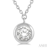 Bezel Set Diamond Necklace