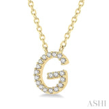 'G' Initial Diamond Pendant