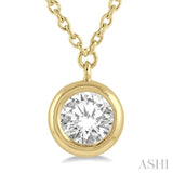 3/8 ctw Round Cut Diamond Necklace in 14K Yellow Gold