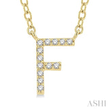 'F' Initial Diamond Pendant